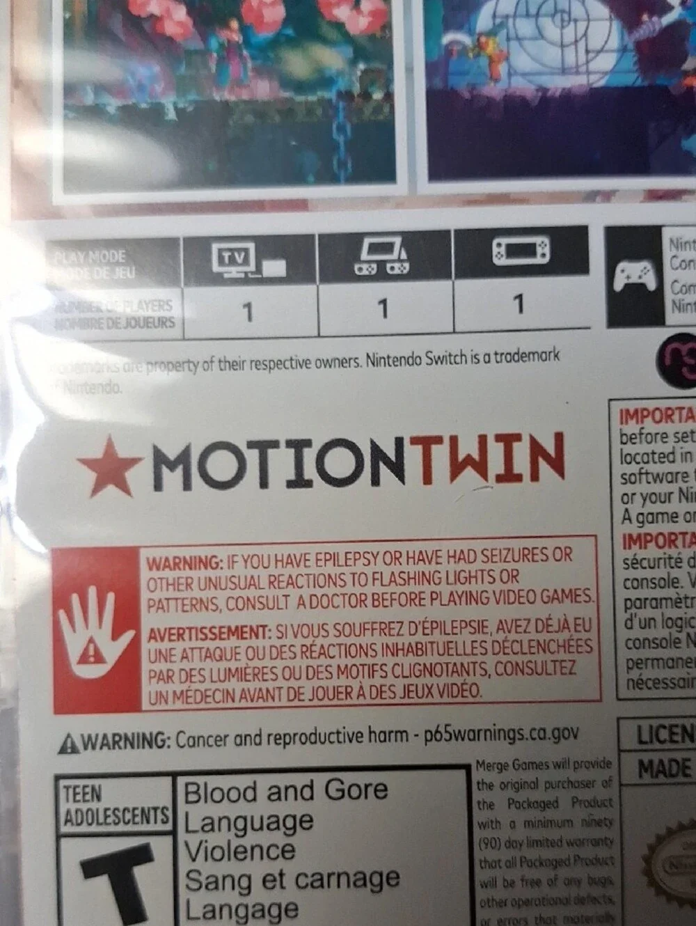 Erge Dead Cells Nintendo Switch Game with Red and Orange Artwork,PLAYED 1 TIME.